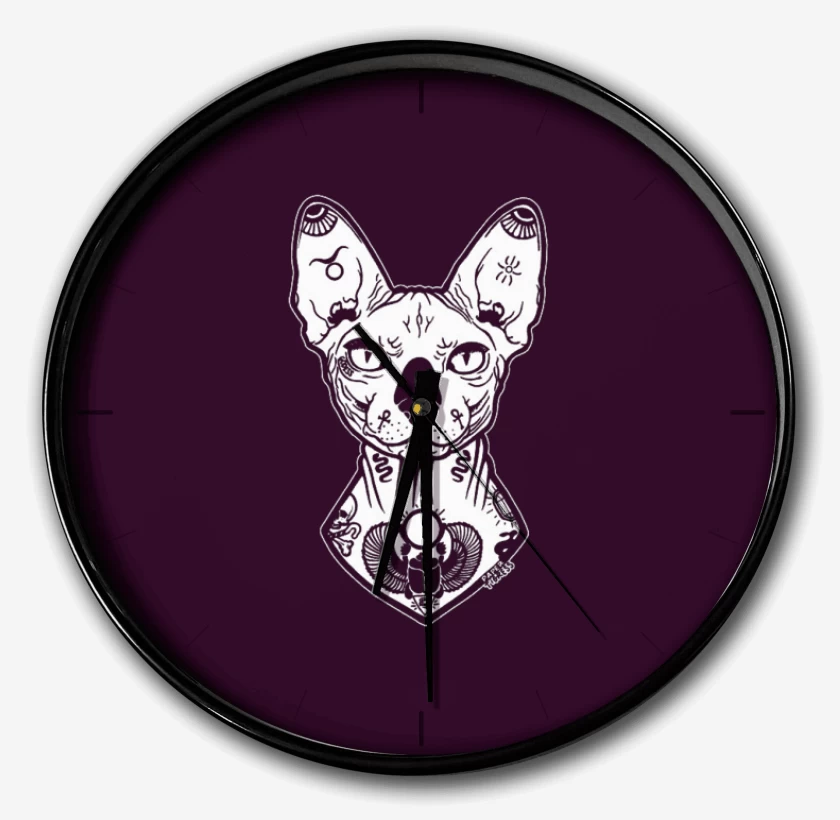 Reloj Morado de Ink cat
