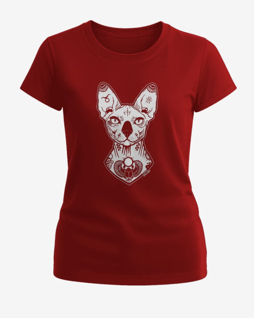 Polera de Mujer Rojo de Ink cat