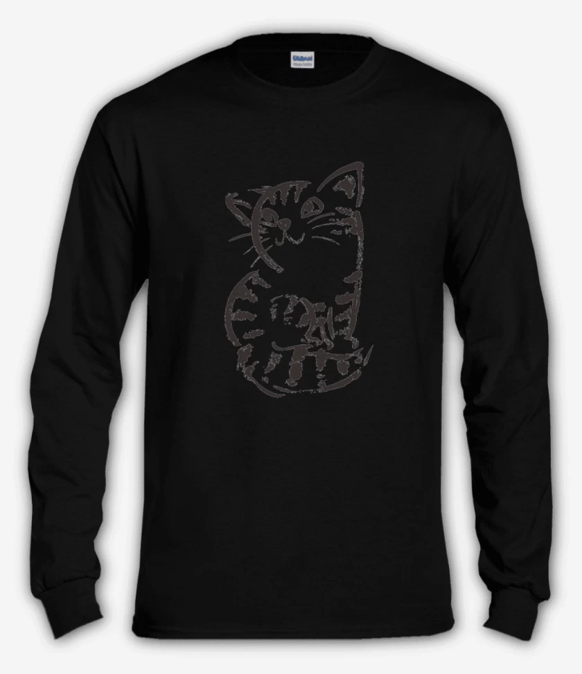 Polera manga larga Negro de Tigersito