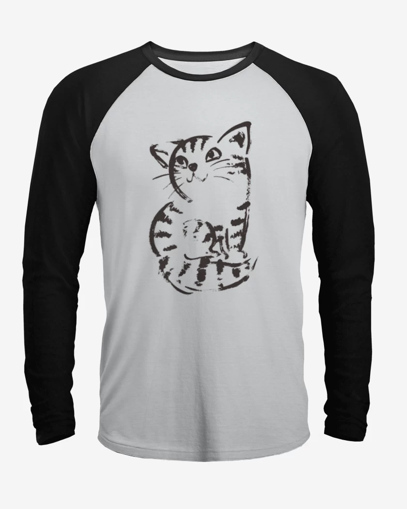 Polera Raglan Blanco / Negro de Tigersito