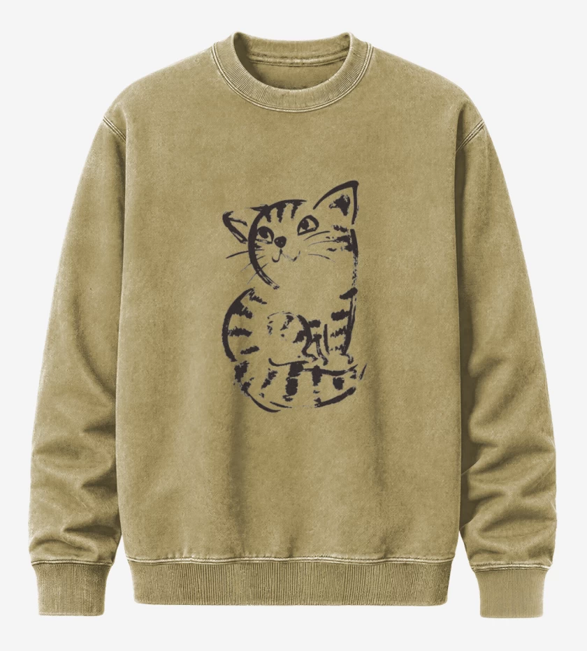 Poleron Polo Acid Wash Beige de Tigersito