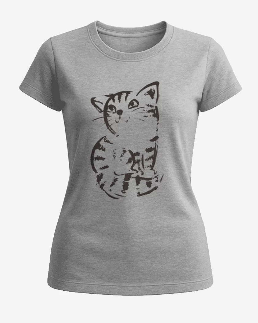 Polera de Mujer Gris Melange de Tigersito