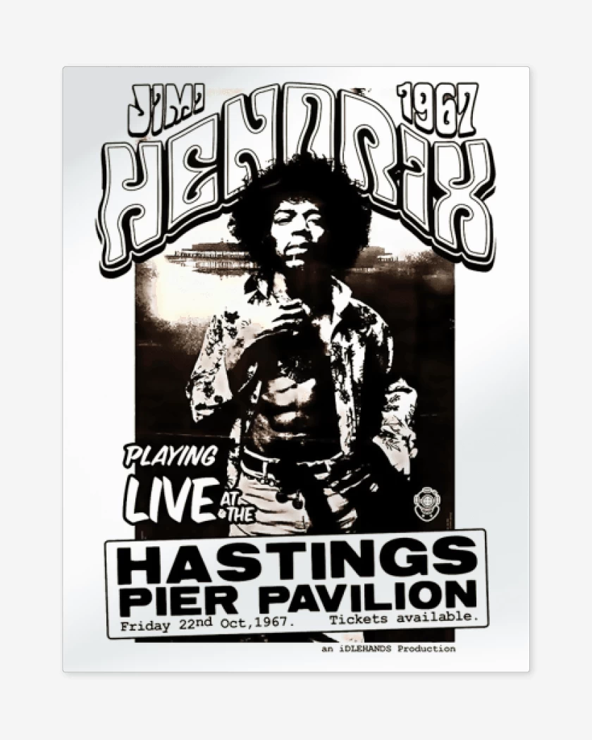 Print metalico Blanco de Hendrix 2 