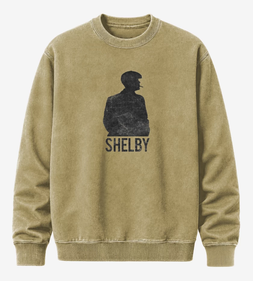 Poleron Polo Acid Wash Beige de Shelby Peaky Blinders