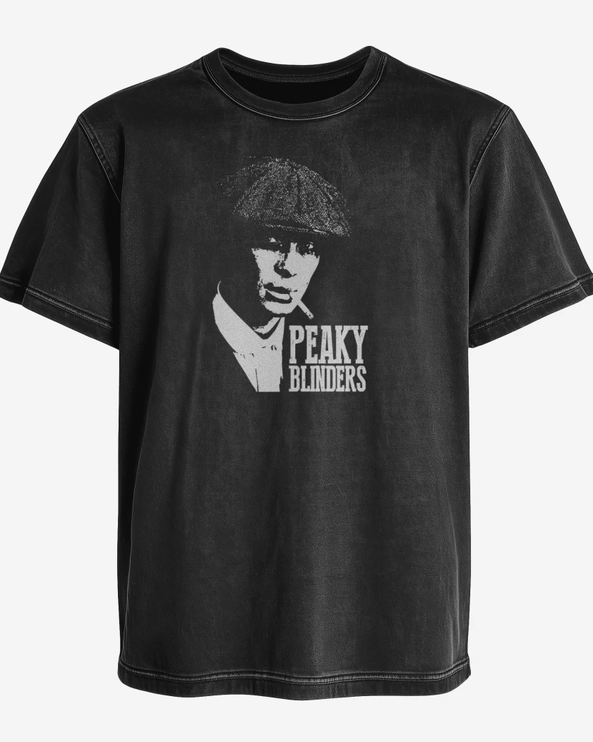 Polera desgastada Negro de Peaky blinders