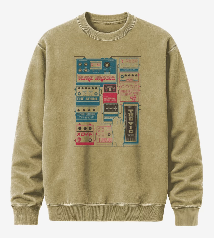 Poleron Polo Acid Wash Beige de Tame Impala 2