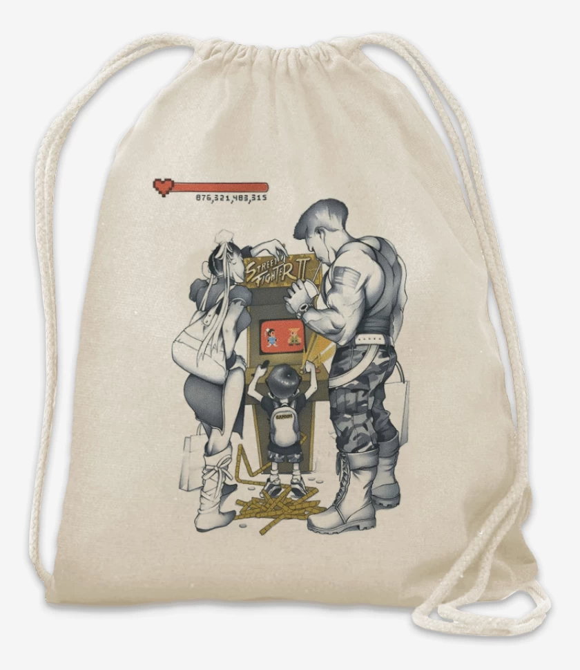Mochila Blanco de Street Fighter kid 