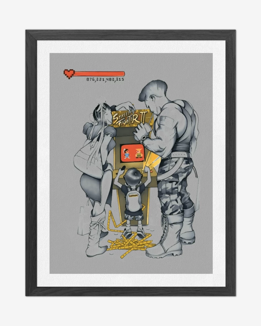 Cuadro decorativo Gris Melange de Street Fighter kid 