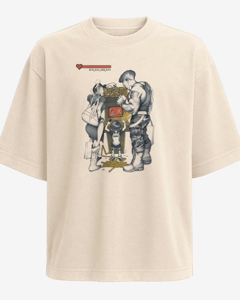 Polera Oversize Street Fighter kid 