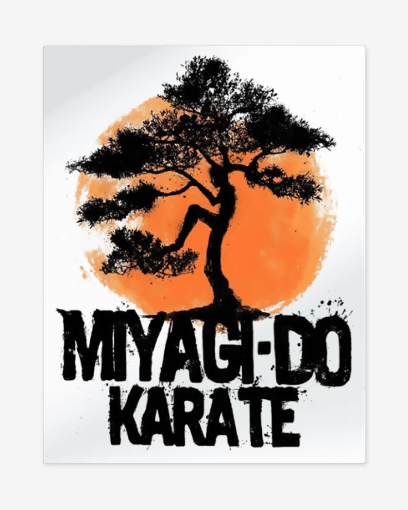 Print metalico Blanco de MIYAGI DO KARATE 