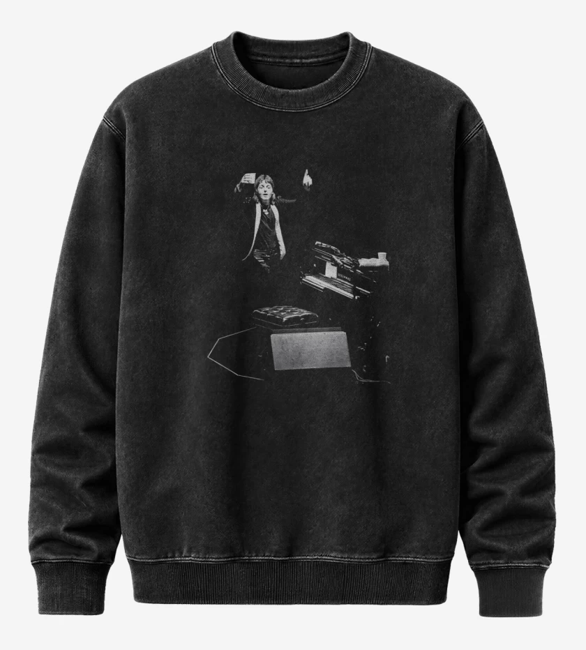 Poleron Polo Acid Wash Negro de Paul piano 
