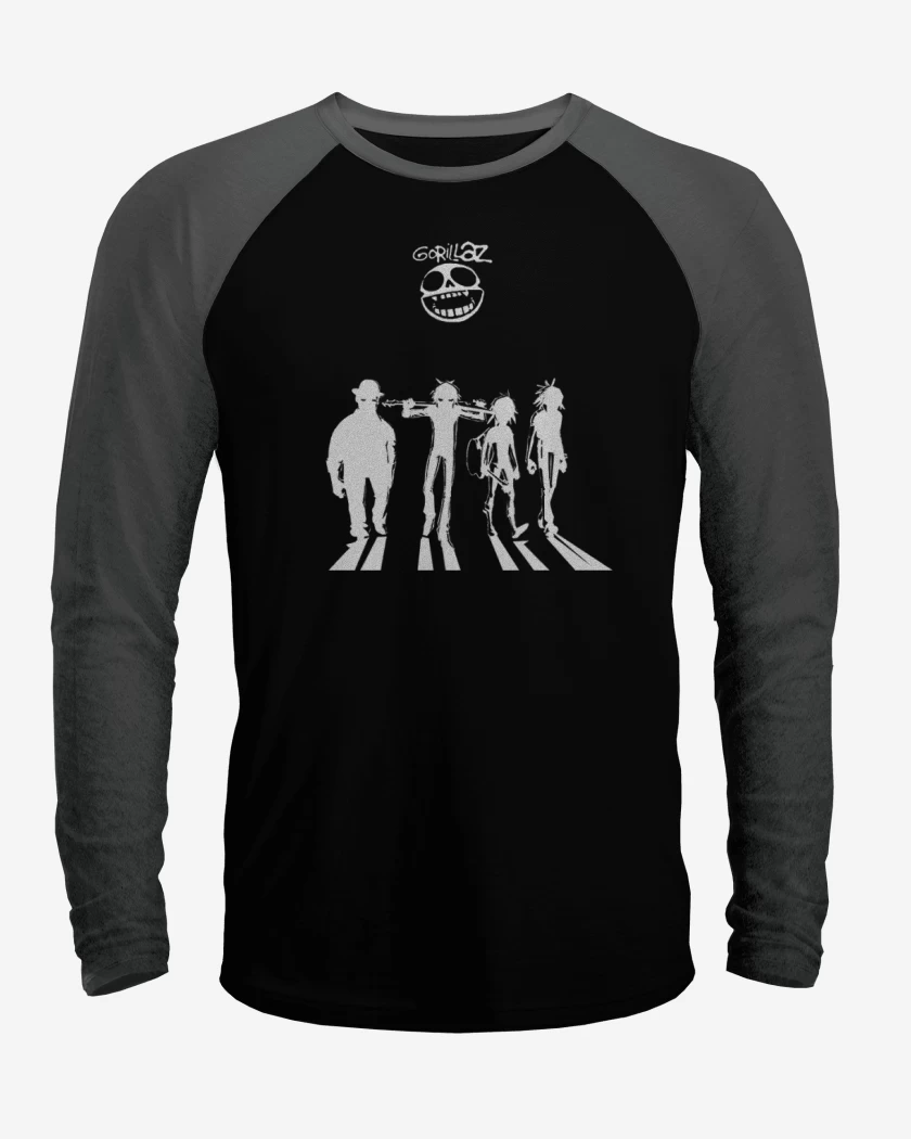 Polera Raglan Gorillaz naranja mecanica