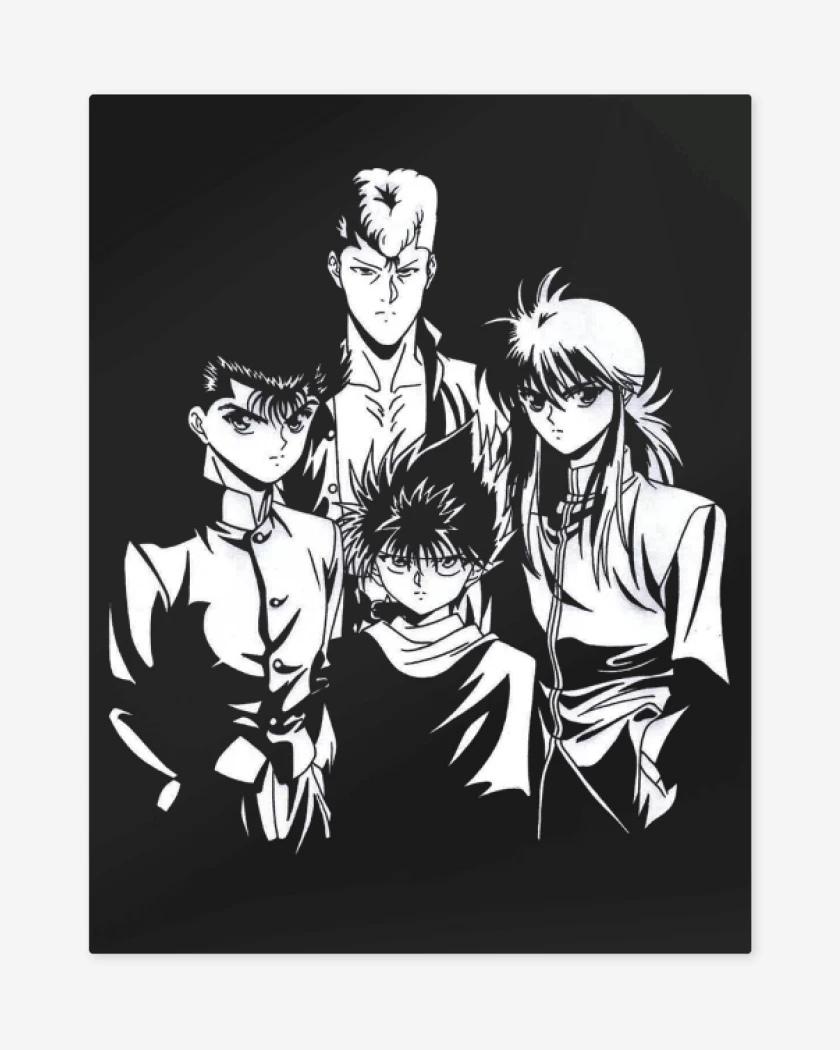 Print metalico Negro de yuyu hakusho