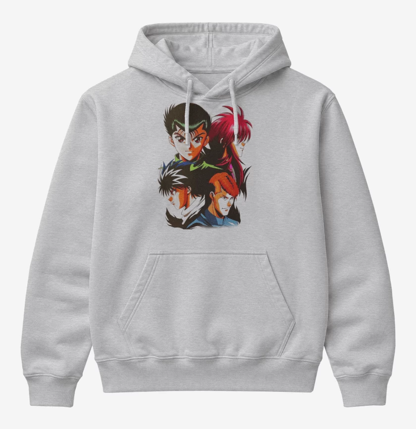 Poleron Canguro básico Gris Melange de Yuyu hakusho 2