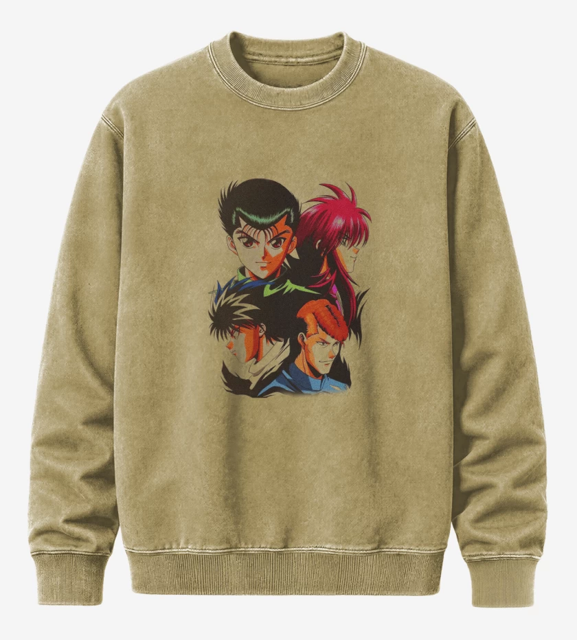 Poleron Polo Acid Wash Beige de Yuyu hakusho 2