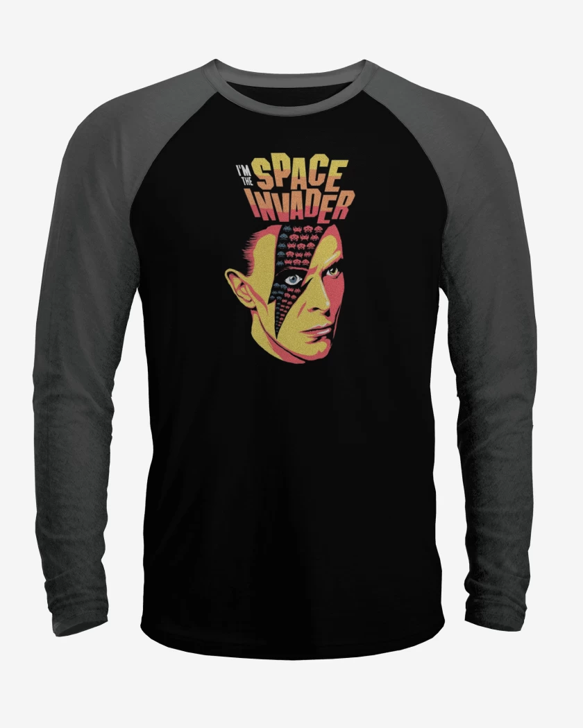 Polera Raglan Bowie Space Invader
