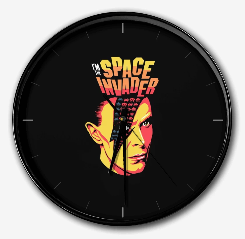 Reloj Negro de Bowie Space Invader