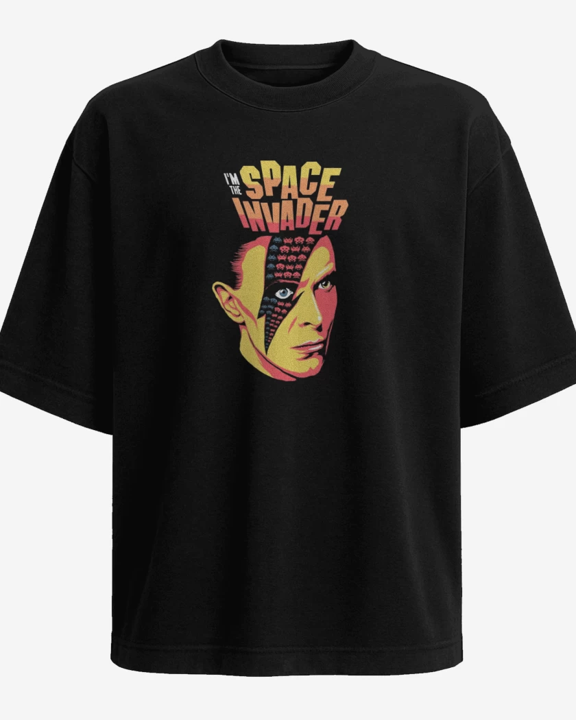 Polera Oversize Bowie Space Invader