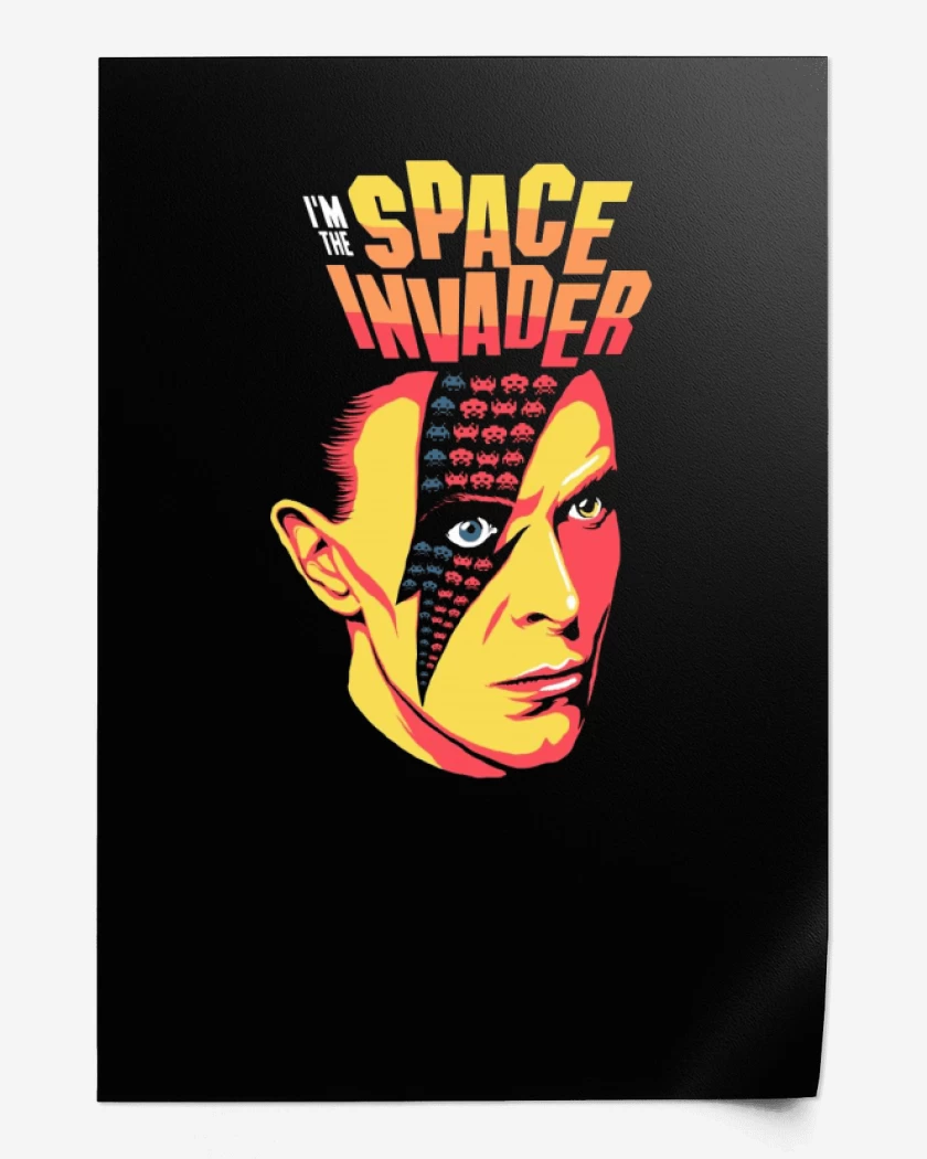Print Bowie Space Invader