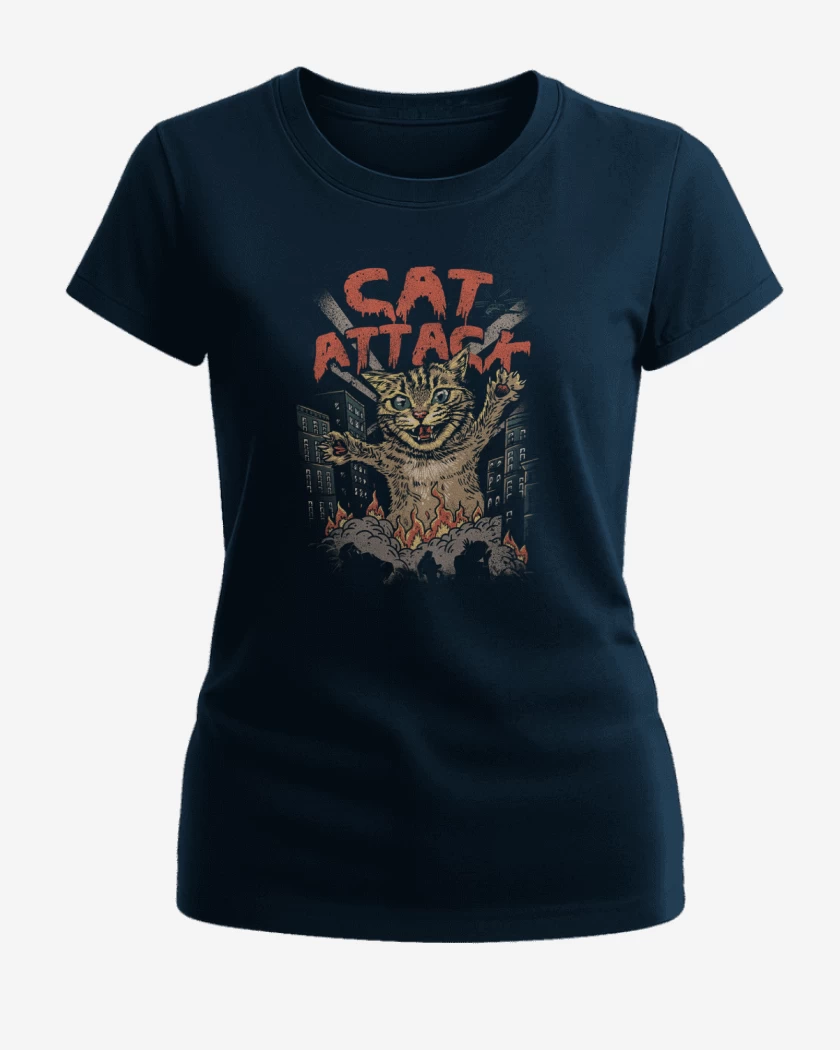 Polera de Mujer Azul Marino de Cat Attack