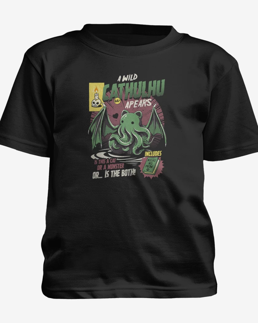 Polera de niño Negro de Cathulhu Wild