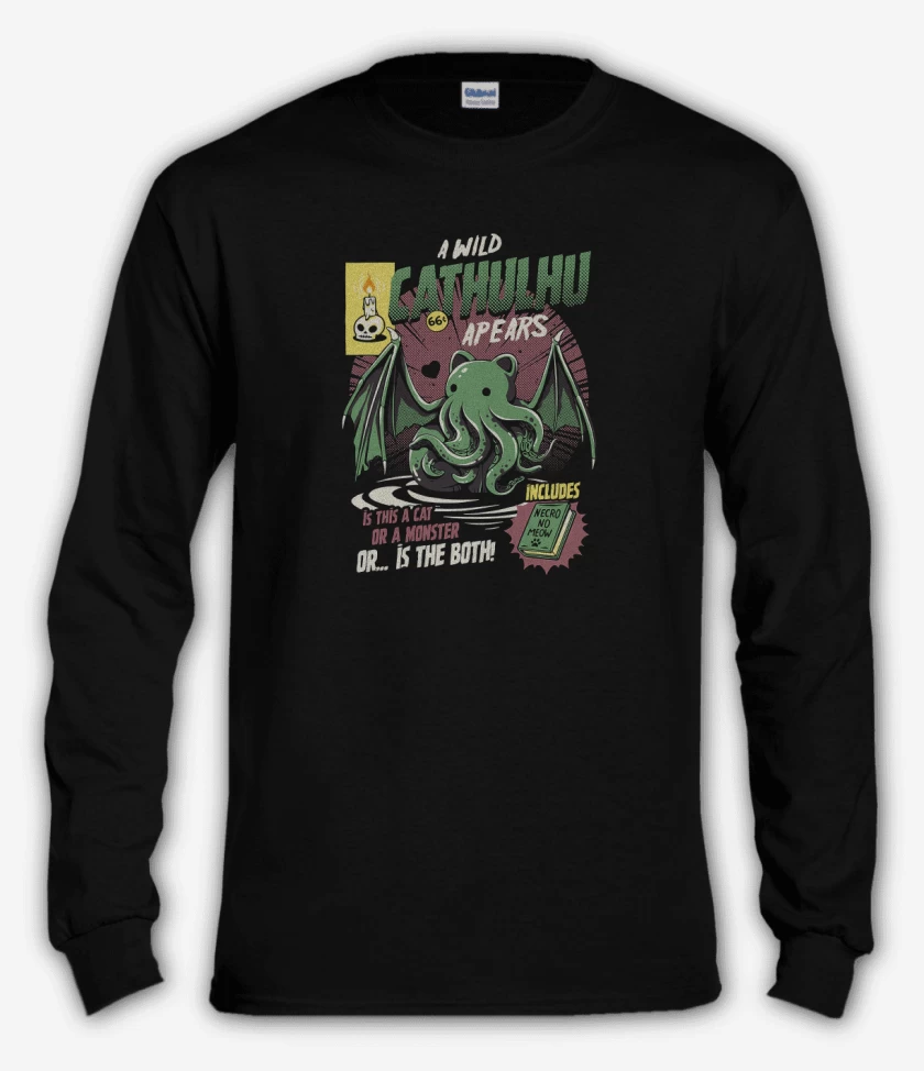 Polera manga larga Negro de Cathulhu Wild