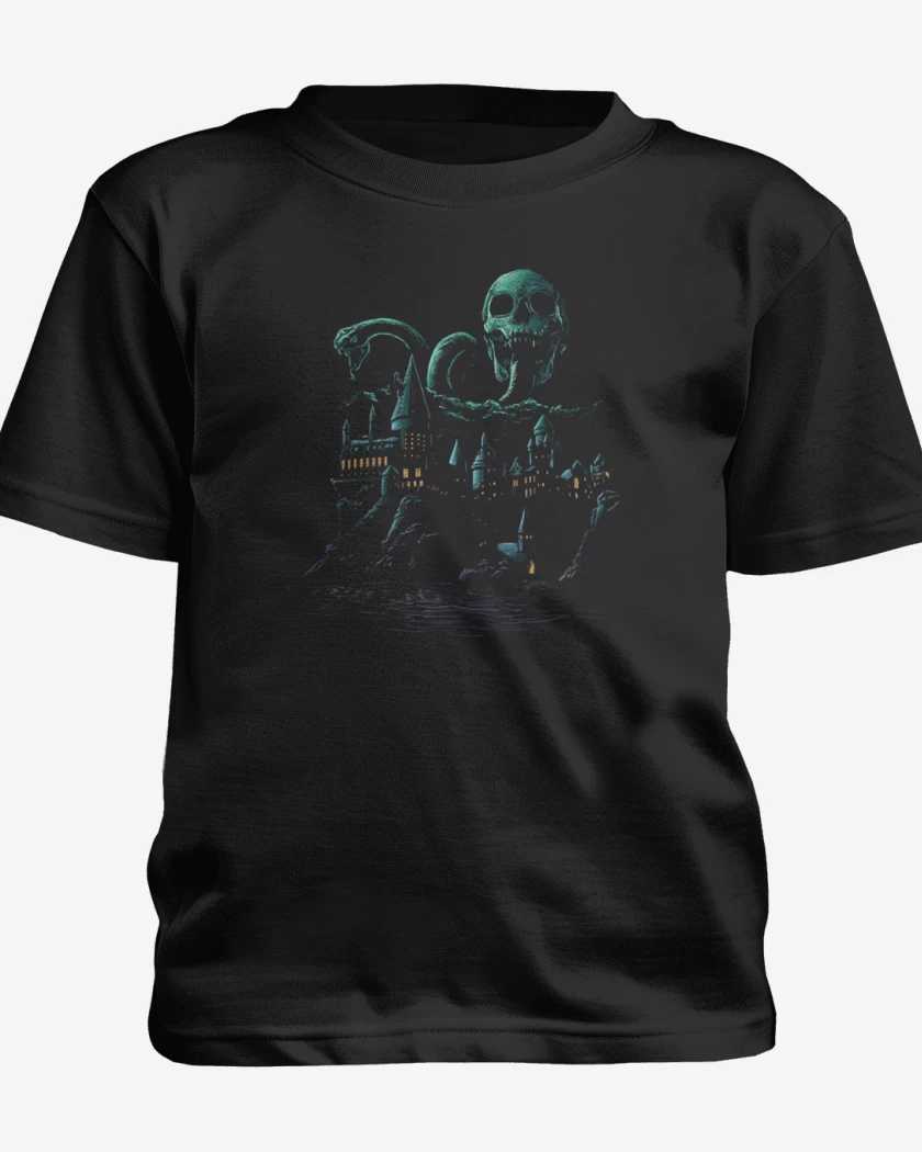 Polera de niño Negro de Hogtwars Slythering