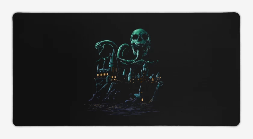 Mouse pad Gamer Negro de Hogtwars Slythering