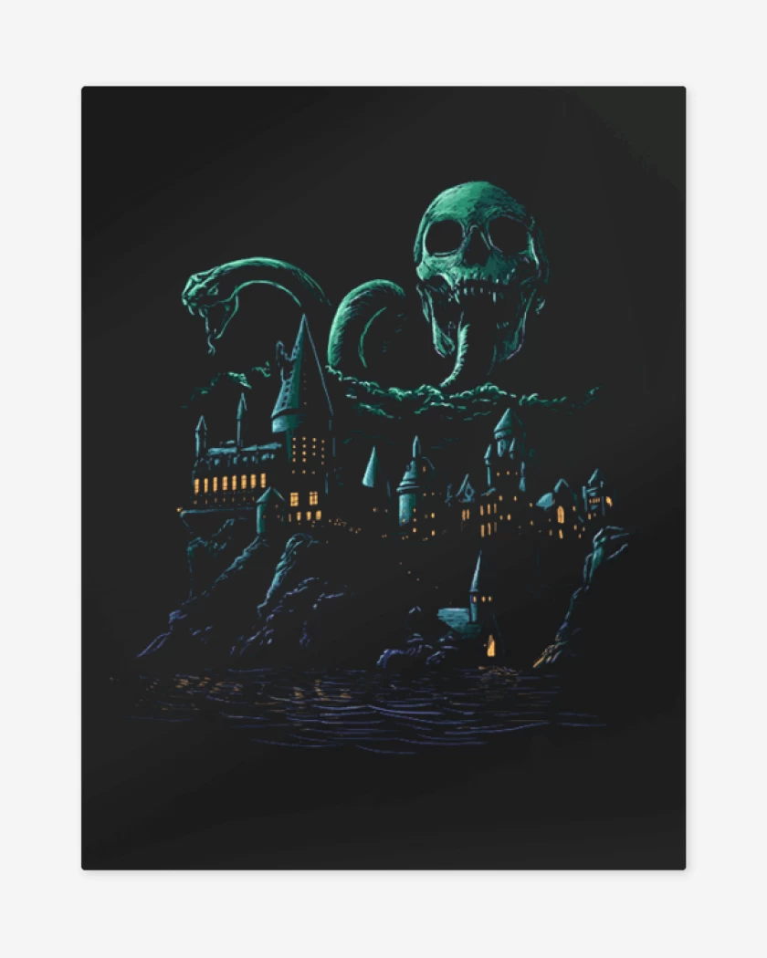 Print metalico Negro de Hogtwars Slythering