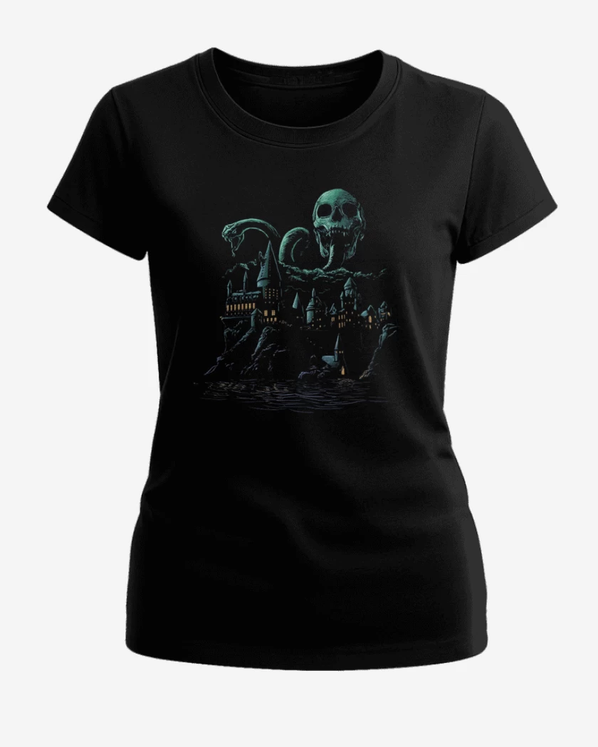 Polera de Mujer Negro de Hogtwars Slythering