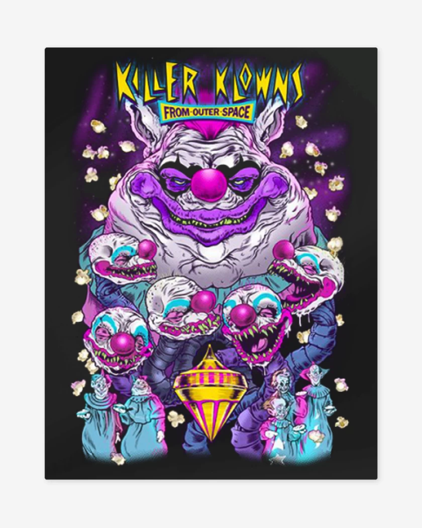 Print metalico Negro de Killers Clowns