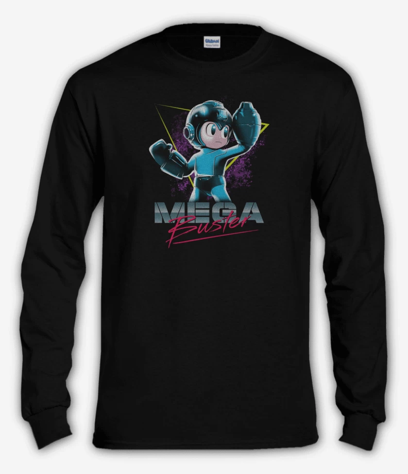 Polera manga larga Negro de Megaman X 