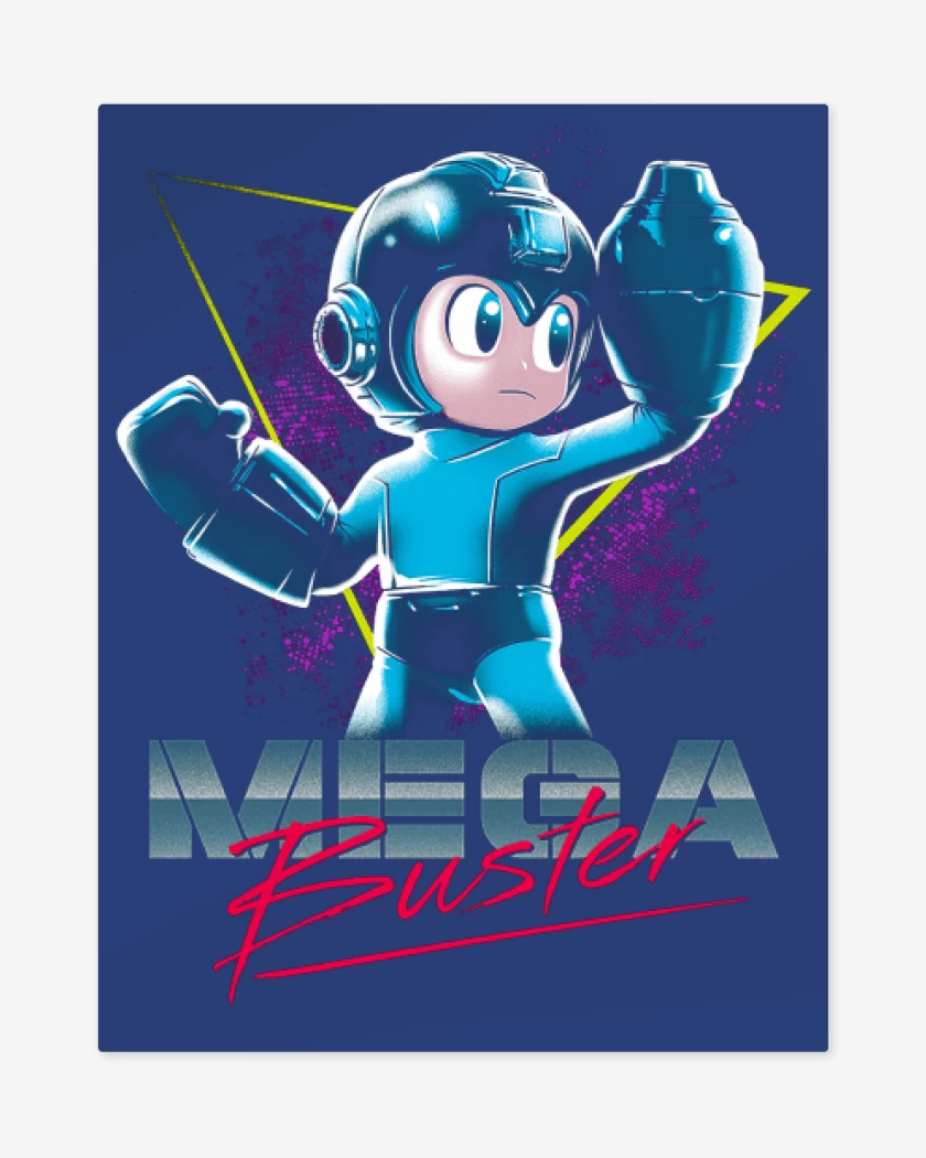 Print metalico Azul Rey de Megaman X 