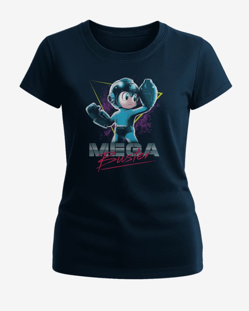Polera de Mujer Azul Marino de Megaman X 