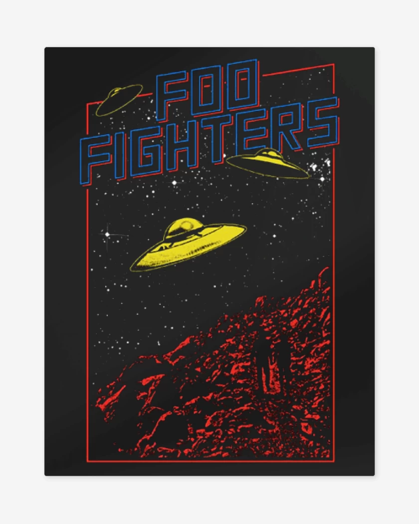 Print metalico Negro de Foo Fighters