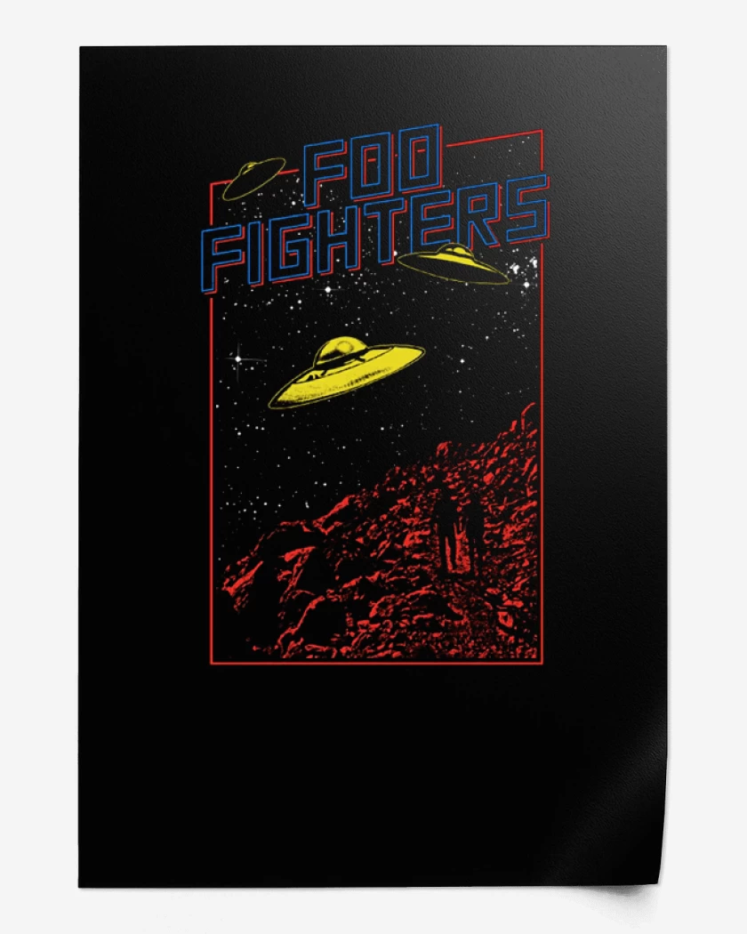 Print Negro de Foo Fighters