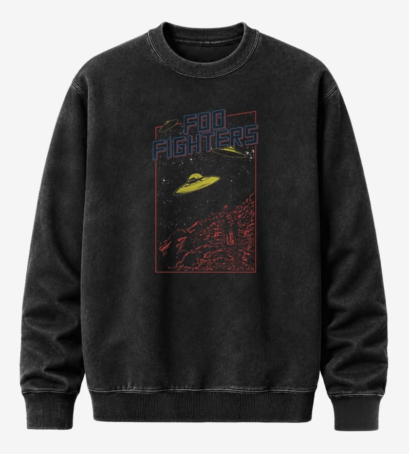 Poleron Polo Acid Wash Negro de Foo Fighters