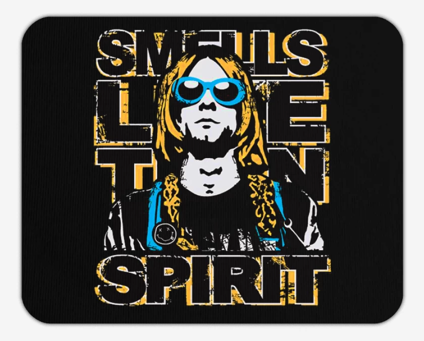Mousepad Negro de Nirvana Kurtco
