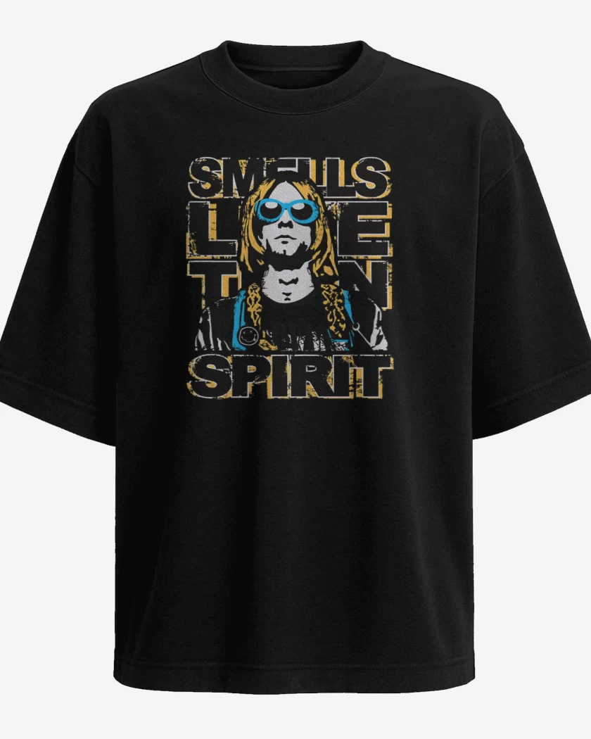 Polera Oversize Negro de Nirvana Kurtco