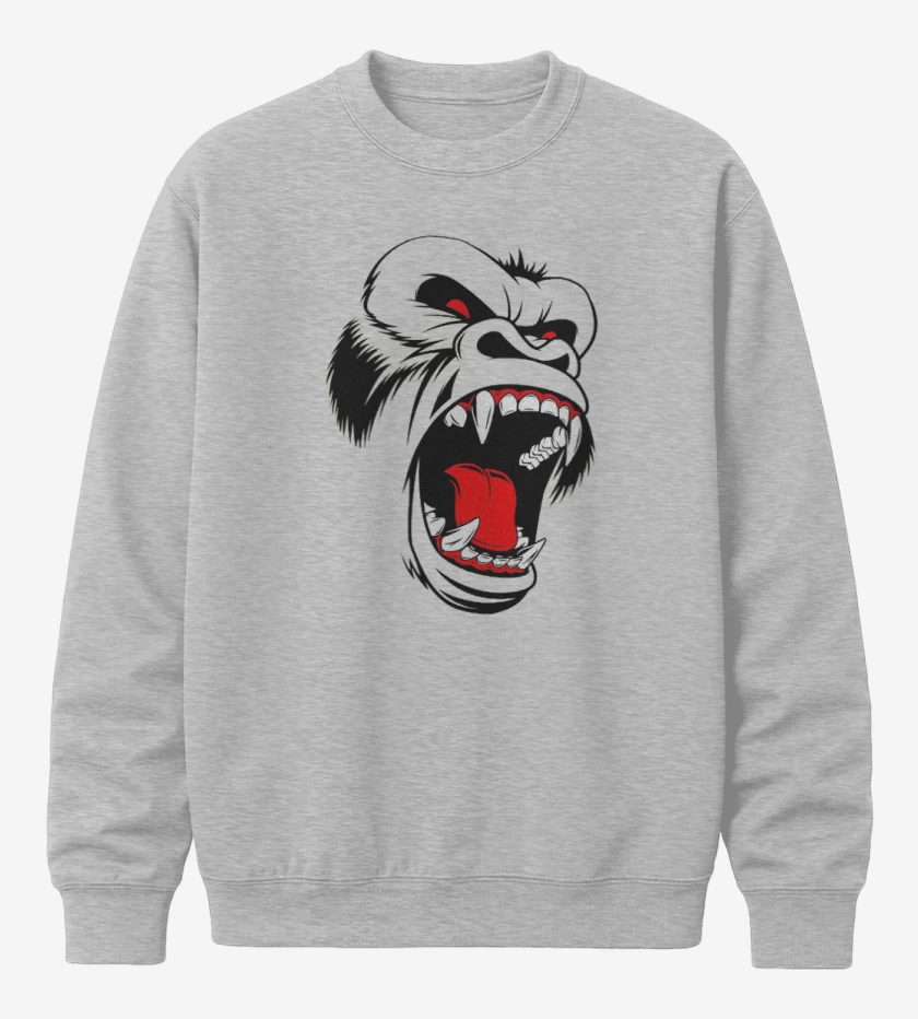 Poleron polo Gris Melange de Gorila rabioso