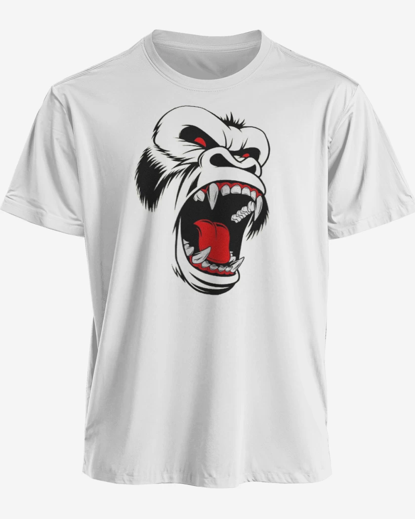 Polera premium Blanco de Gorila rabioso