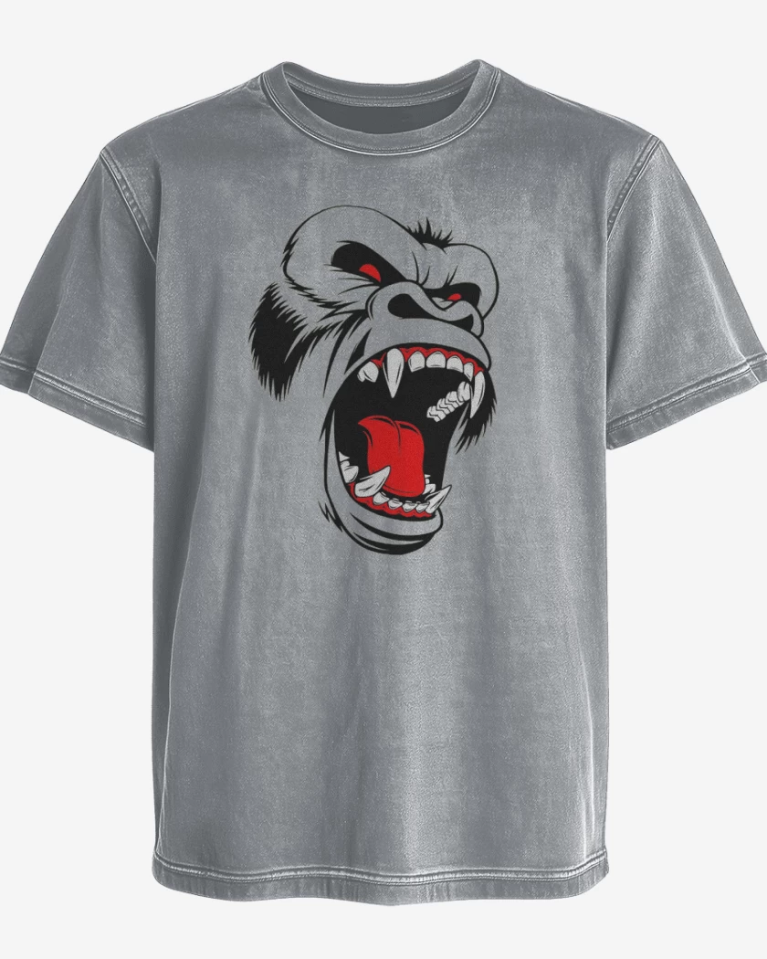 Polera desgastada Gorila rabioso