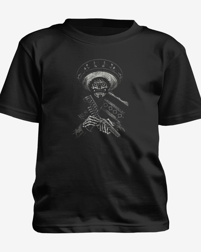 Polera de niño Negro de Skull bandido