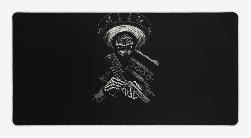 Mouse pad Gamer Negro de Skull bandido