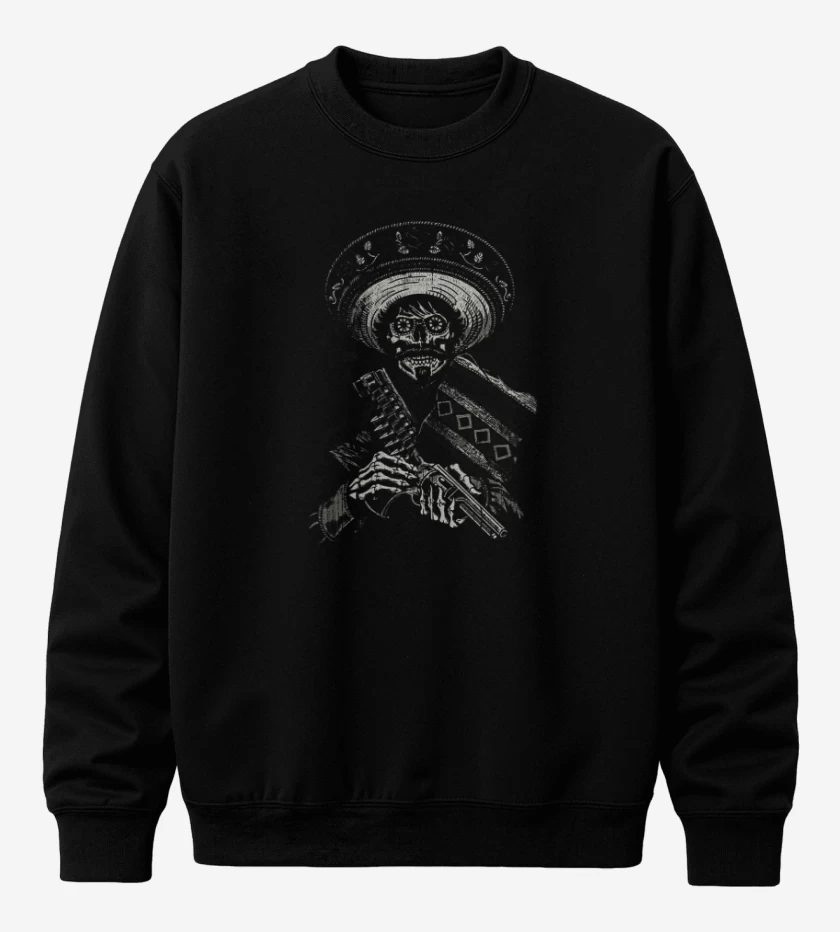 Poleron polo Negro de Skull bandido