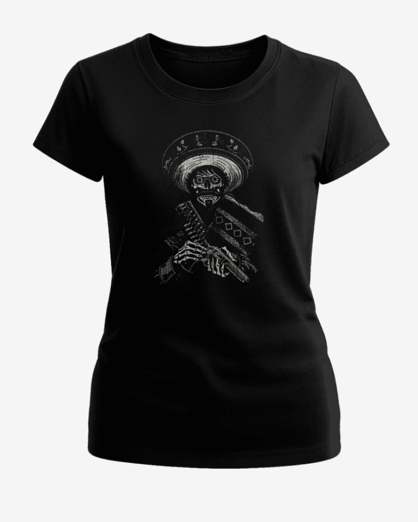 Polera de Mujer Negro de Skull bandido