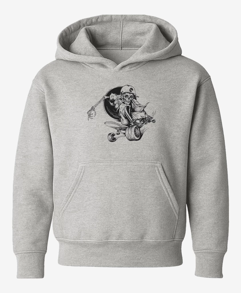 Poleron de niño Gris Melange de Skater skull