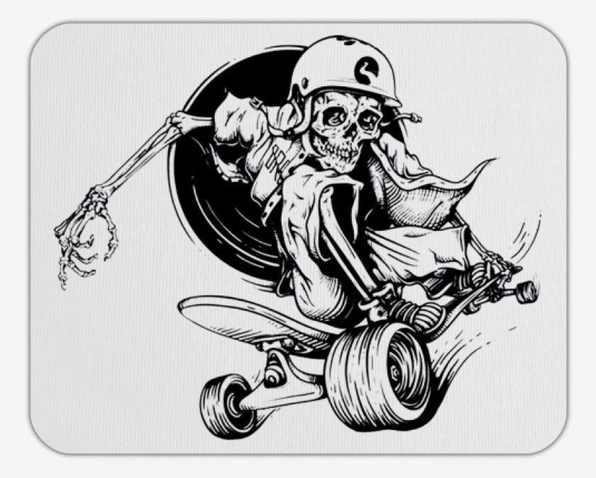 Mousepad Skater skull