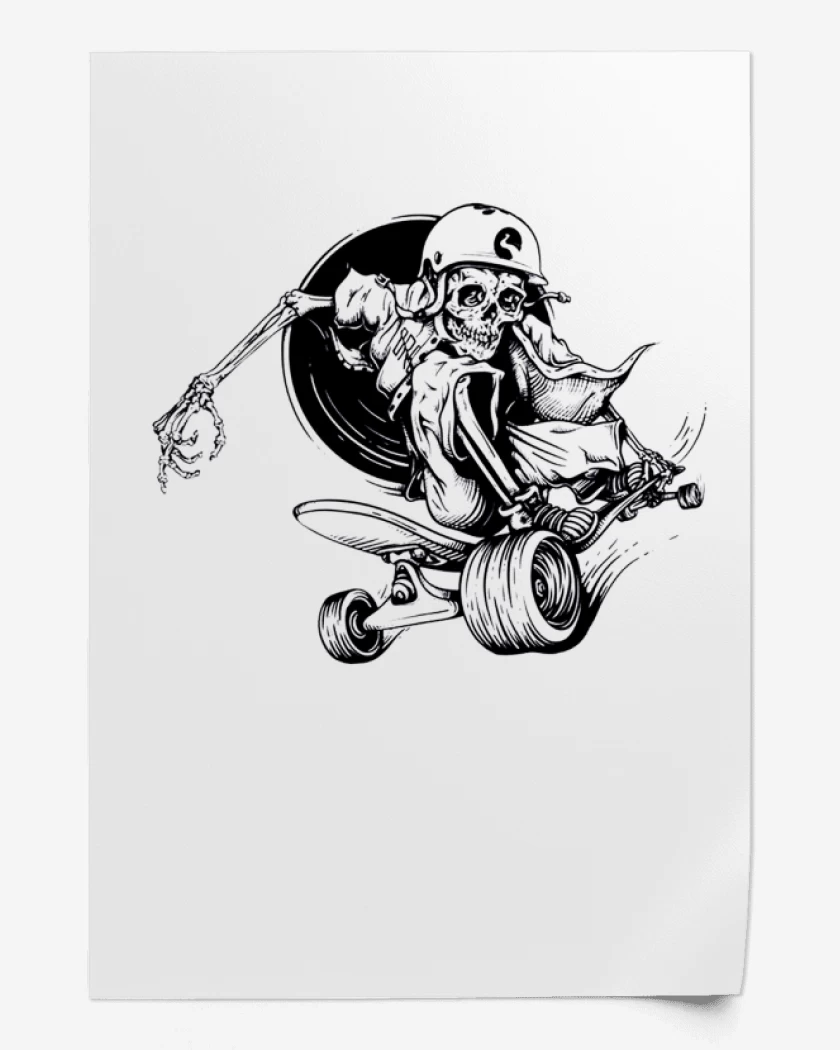 Print Skater skull