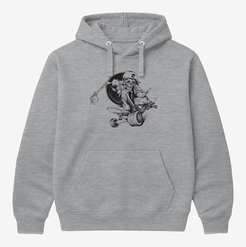 Polerón Canguro Gris Melange de Skater skull